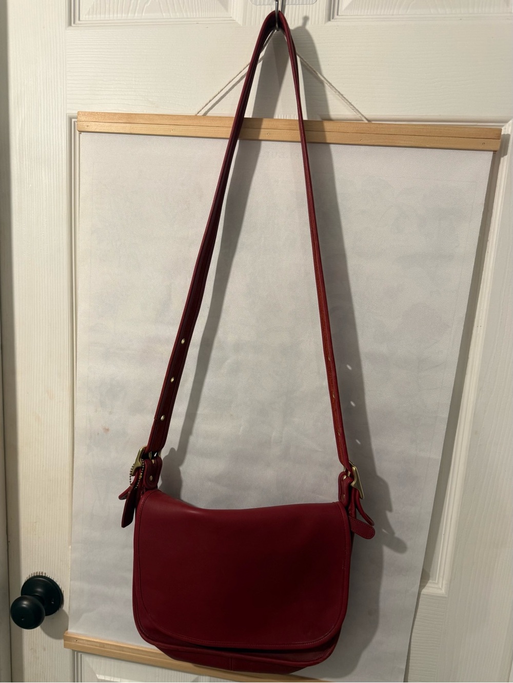 Vintage Coach Patricia Legacy Bag-red leather